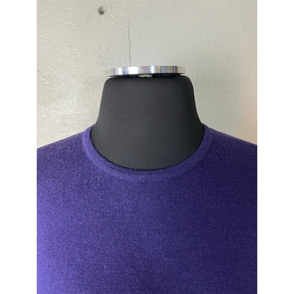 Sutton Studio 100% Merino Wool Sweater Women’s Purple Round Neck Size Medium - Picture 8 of 9